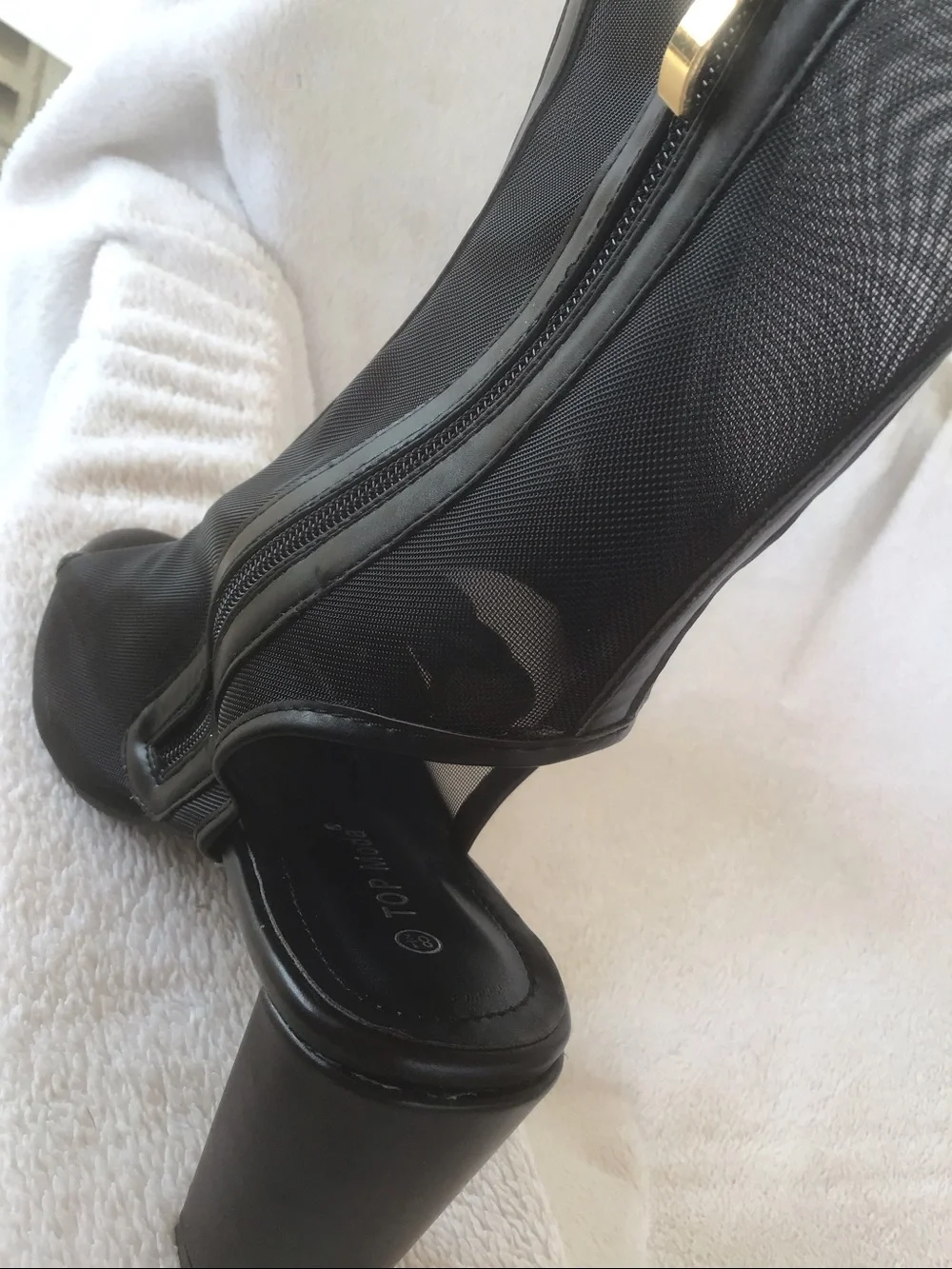 TOP Moda mesh ankle